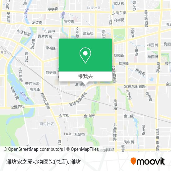 潍坊宠之爱动物医院(总店)地图