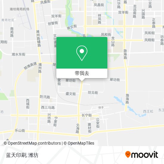 蓝天印刷地图