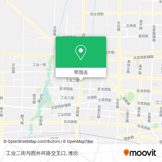 工业二街与西外环路交叉口地图
