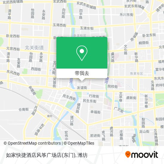如家快捷酒店风筝广场店(东门)地图