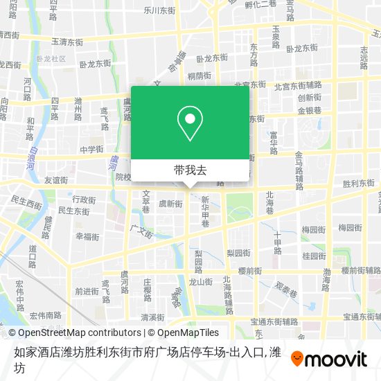 如家酒店潍坊胜利东街市府广场店停车场-出入口地图