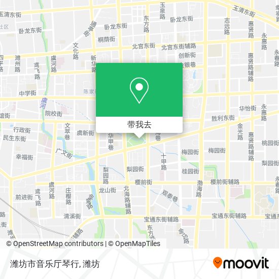 潍坊市音乐厅琴行地图