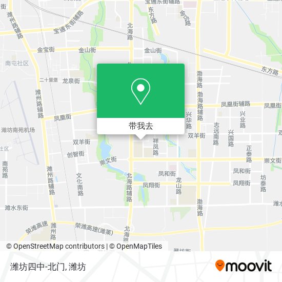 潍坊四中-北门地图