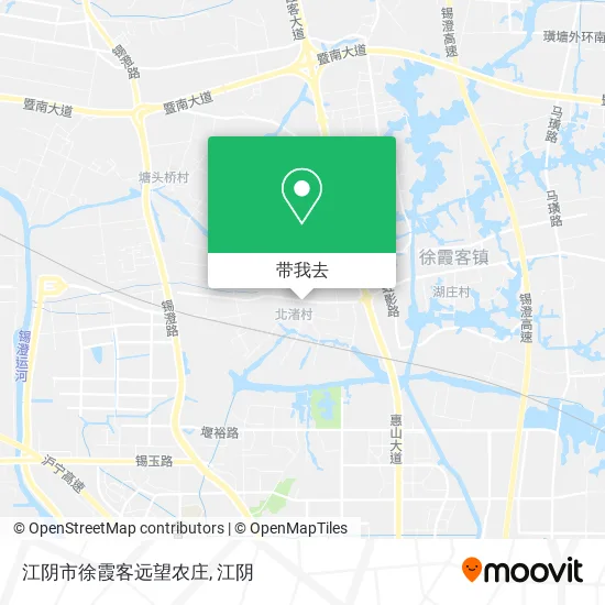 江阴市徐霞客远望农庄地图