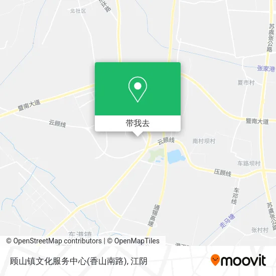 顾山镇文化服务中心(香山南路)地图
