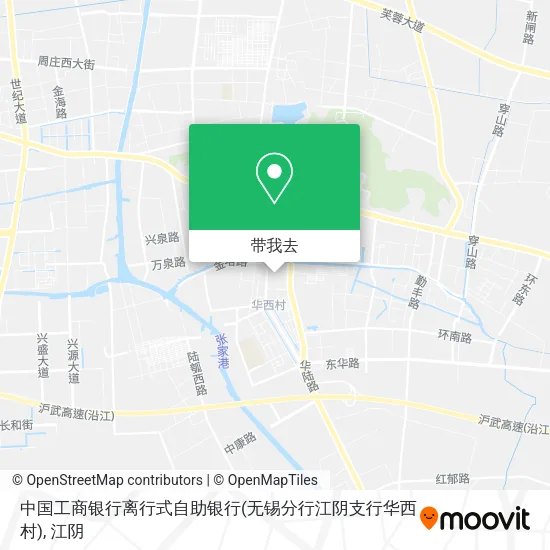 中国工商银行离行式自助银行(无锡分行江阴支行华西村)地图