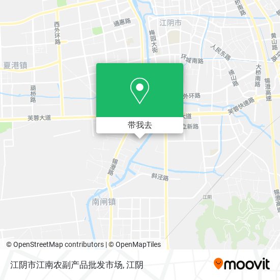 江阴市江南农副产品批发市场地图