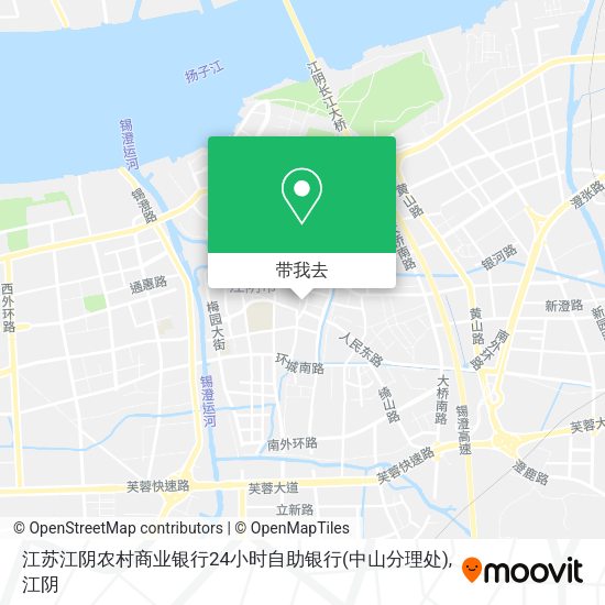 江苏江阴农村商业银行24小时自助银行(中山分理处)地图