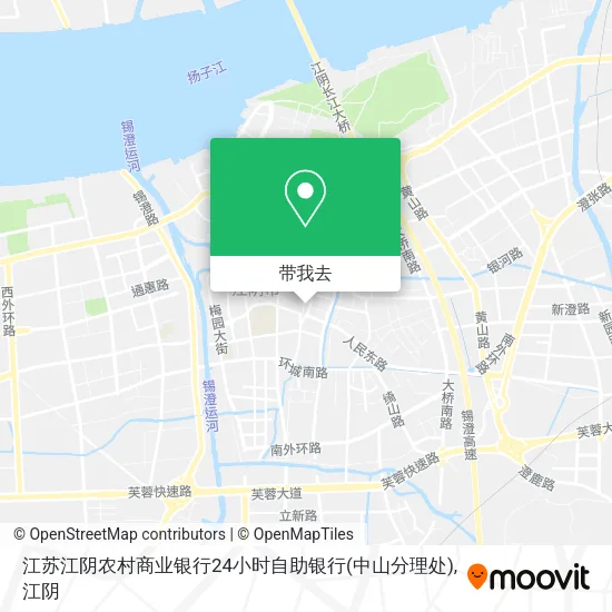 江苏江阴农村商业银行24小时自助银行(中山分理处)地图