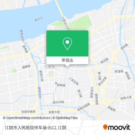 江阴市人民医院停车场-出口地图