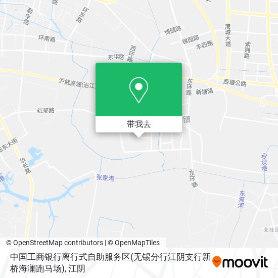 中国工商银行离行式自助服务区(无锡分行江阴支行新桥海澜跑马场)地图