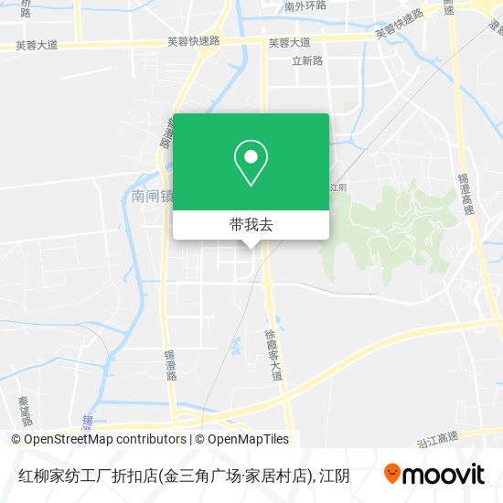 红柳家纺工厂折扣店(金三角广场·家居村店)地图