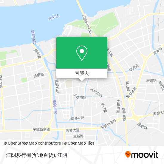 江阴步行街(华地百货)地图