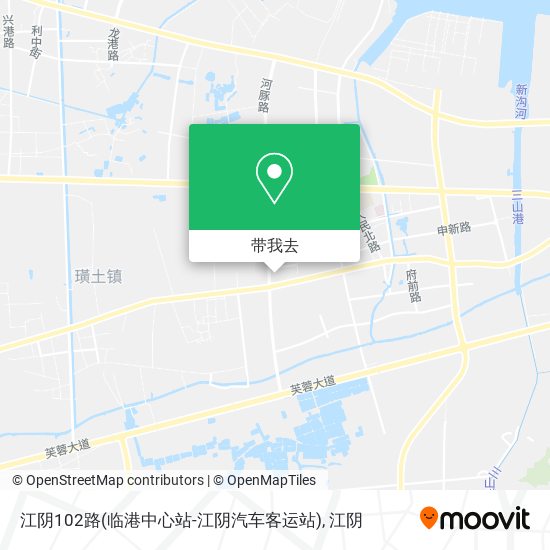 江阴102路(临港中心站-江阴汽车客运站)地图