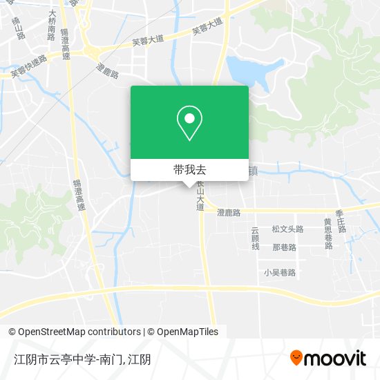 江阴市云亭中学-南门地图