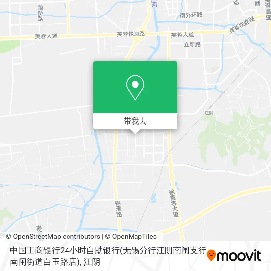 中国工商银行24小时自助银行(无锡分行江阴南闸支行南闸街道白玉路店)地图