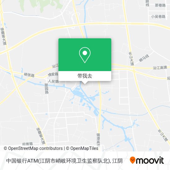 中国银行ATM(江阴市峭岐环境卫生监察队北)地图