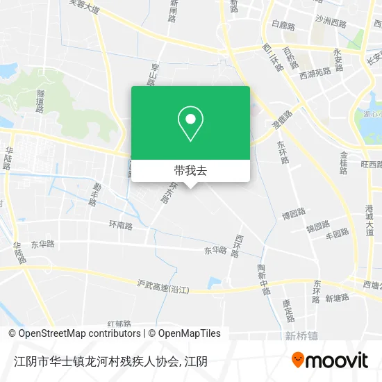 江阴市华士镇龙河村残疾人协会地图