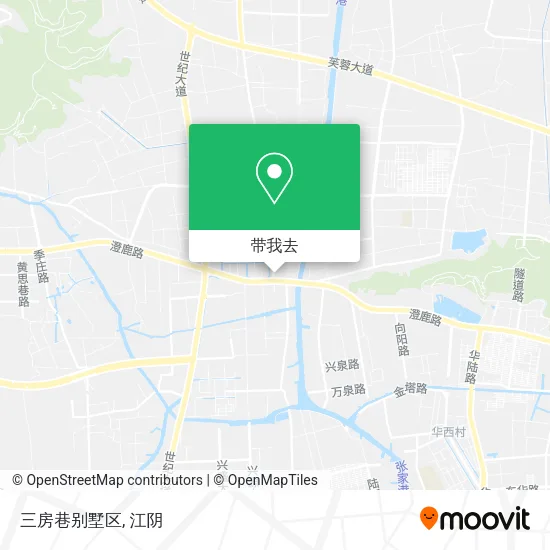 三房巷别墅区地图
