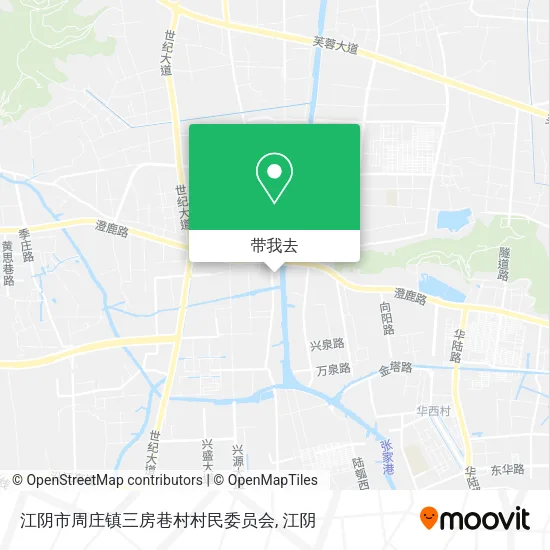 江阴市周庄镇三房巷村村民委员会地图