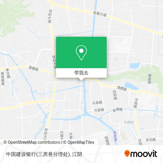 中国建设银行(三房巷分理处)地图