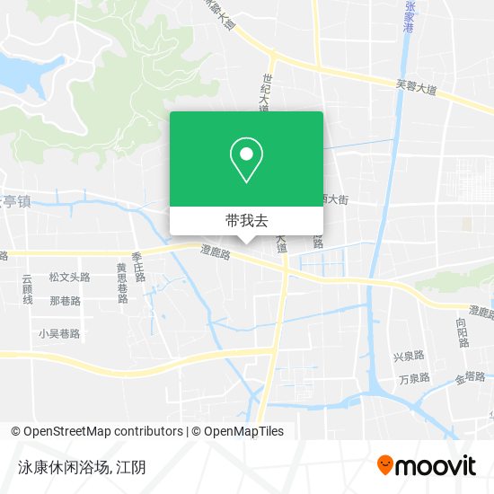 泳康休闲浴场地图