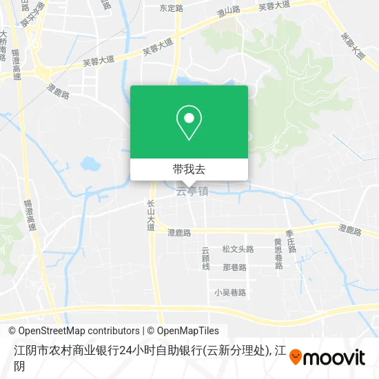 江阴市农村商业银行24小时自助银行(云新分理处)地图