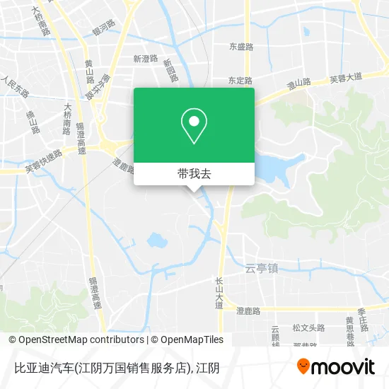 比亚迪汽车(江阴万国销售服务店)地图