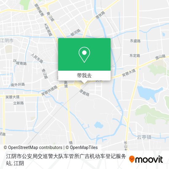 江阴市公安局交巡警大队车管所广吉机动车登记服务站地图