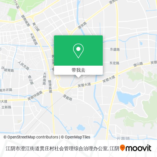 江阴市澄江街道贯庄村社会管理综合治理办公室地图