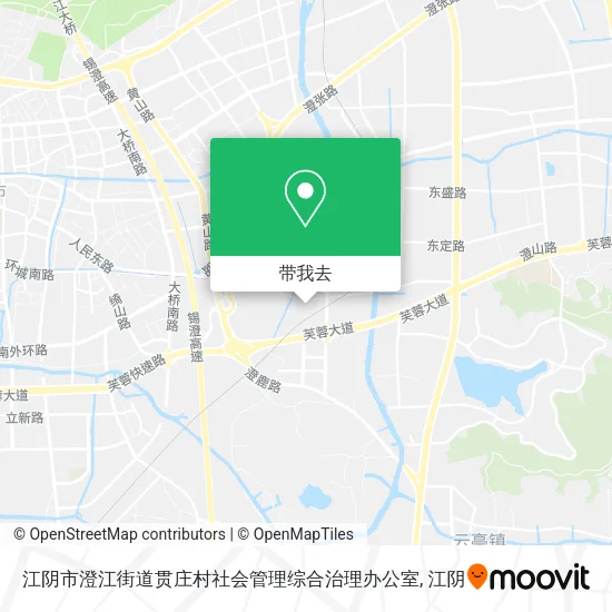 江阴市澄江街道贯庄村社会管理综合治理办公室地图