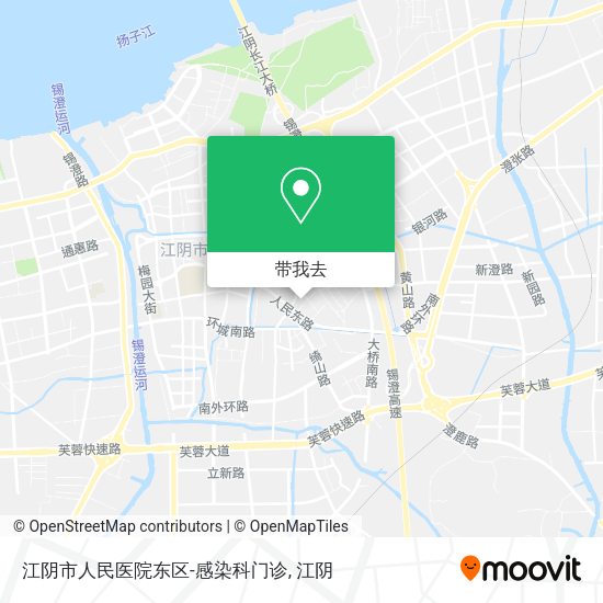 江阴市人民医院东区-感染科门诊地图