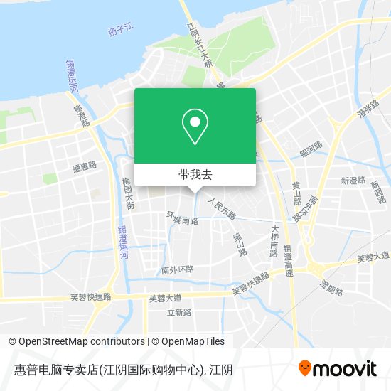 惠普电脑专卖店(江阴国际购物中心)地图