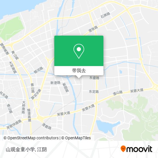 山观金童小学地图