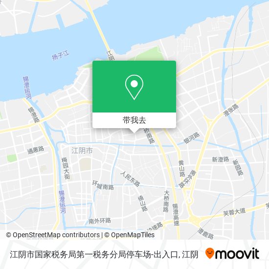 江阴市国家税务局第一税务分局停车场-出入口地图