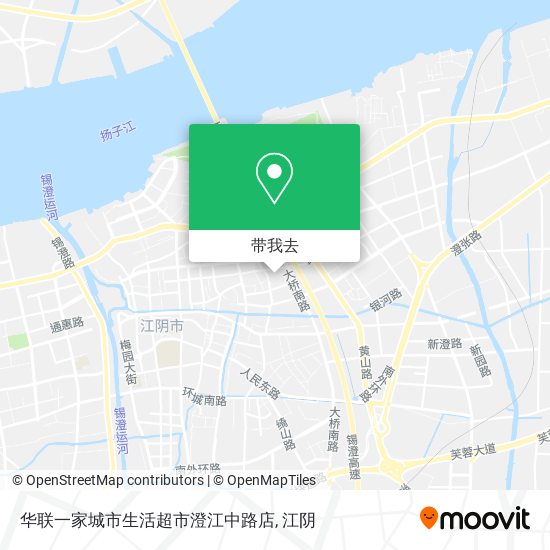 华联一家城市生活超市澄江中路店地图