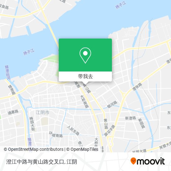 澄江中路与黄山路交叉口地图