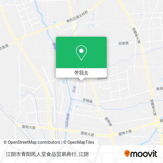江阴市青阳民人堂食品贸易商行地图