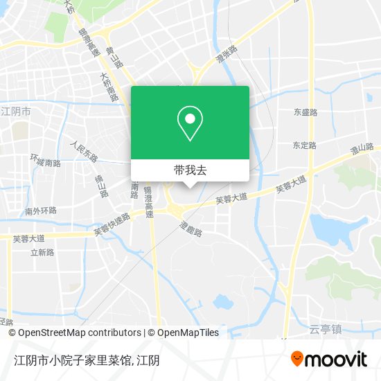 江阴市小院子家里菜馆地图