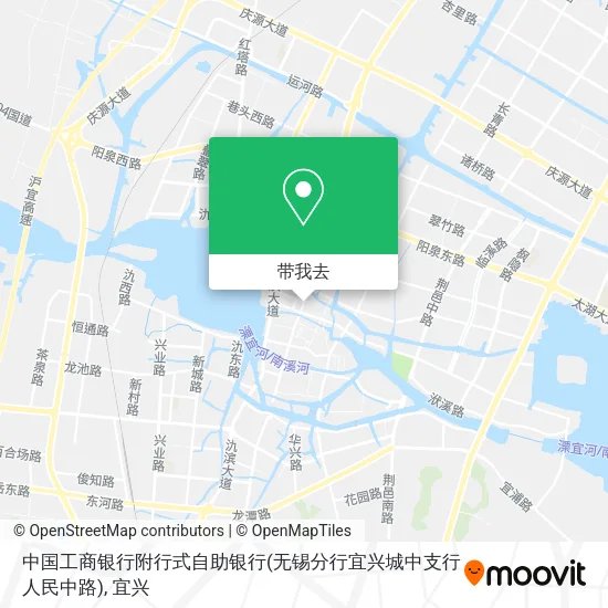 中国工商银行附行式自助银行(无锡分行宜兴城中支行人民中路)地图