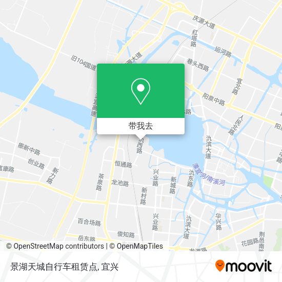 景湖天城自行车租赁点地图