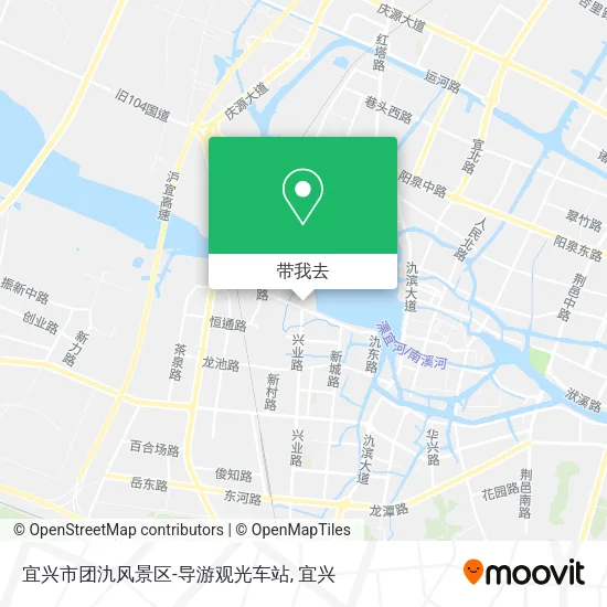 宜兴市团氿风景区-导游观光车站地图