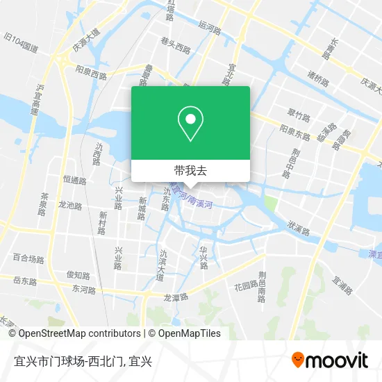 宜兴市门球场-西北门地图