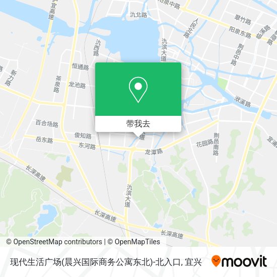 现代生活广场(晨兴国际商务公寓东北)-北入口地图