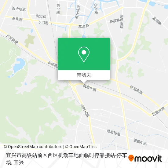 宜兴市高铁站前区西区机动车地面临时停靠接站-停车场地图