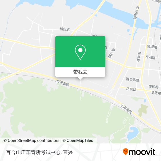 百合山庄车管所考试中心地图