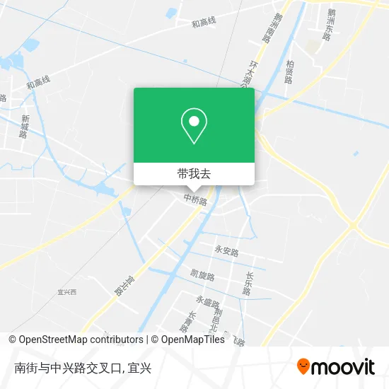 南街与中兴路交叉口地图