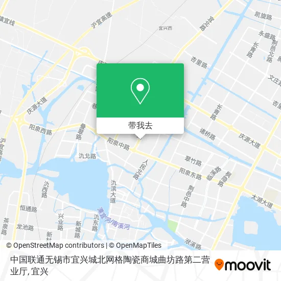 中国联通无锡市宜兴城北网格陶瓷商城曲坊路第二营业厅地图