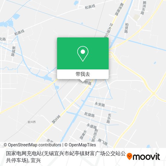 国家电网充电站(无锡宜兴市屺亭镇财富广场公交站公共停车场)地图