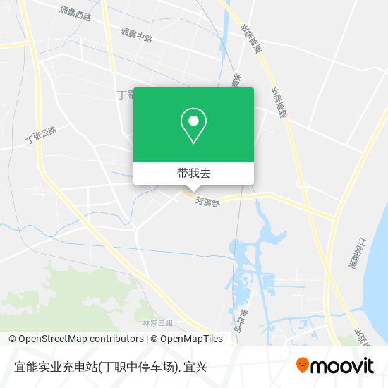 宜能实业充电站(丁职中停车场)地图